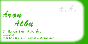 aron albu business card