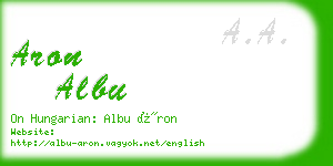 aron albu business card